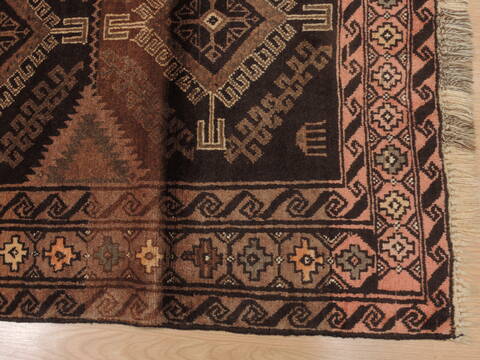 Baluch Brown Hand Knotted 37 X 511  Area Rug 100-110229 Image 4