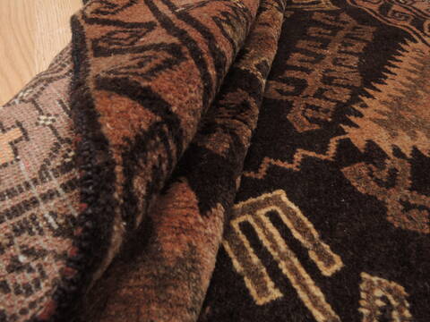Baluch Brown Hand Knotted 37 X 511  Area Rug 100-110229 Image 9