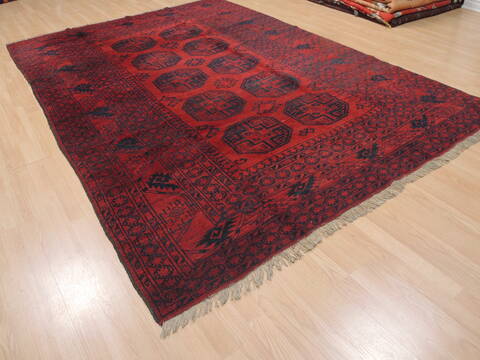 Khan Mohammadi Red Hand Knotted 611 X 100  Area Rug 100-110232 Image 3