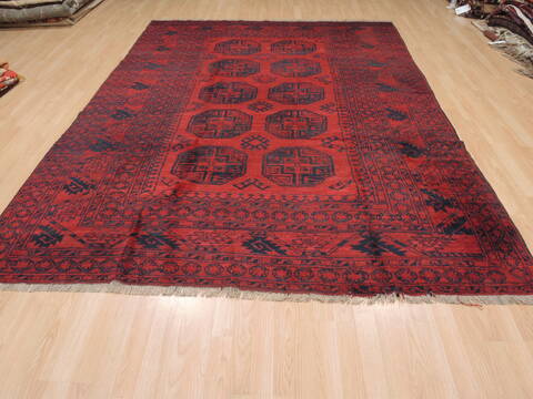 Khan Mohammadi Red Hand Knotted 611 X 100  Area Rug 100-110232 Image 7