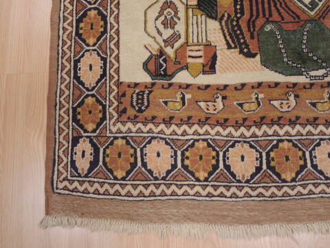 Baluch Beige Hand Knotted 33 X 53  Area Rug 100-110245 Image 4