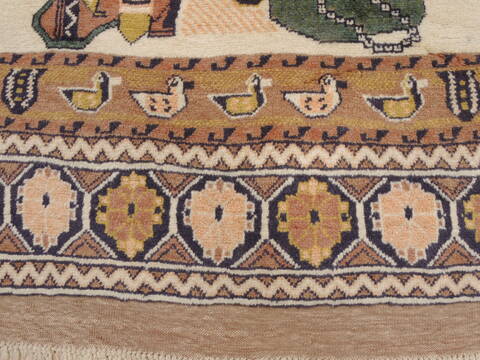Baluch Beige Hand Knotted 33 X 53  Area Rug 100-110245 Image 6