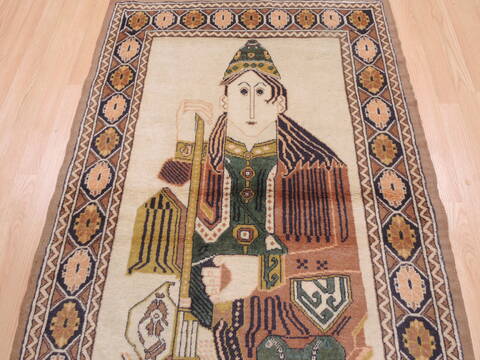 Baluch Beige Hand Knotted 33 X 53  Area Rug 100-110245 Image 7