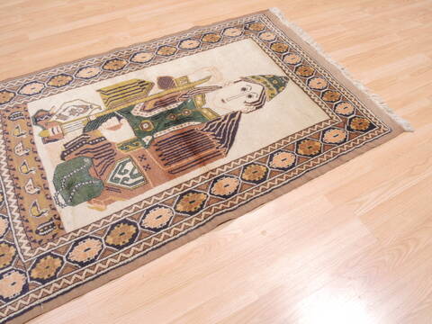 Baluch Beige Hand Knotted 33 X 53  Area Rug 100-110245 Image 9