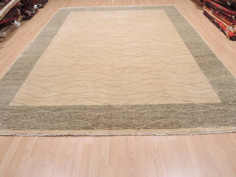 Kathmandu Beige Hand Knotted 810 X 123  Area Rug 100-110248 Image 1
