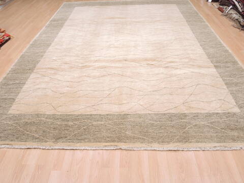 Kathmandu Beige Hand Knotted 810 X 123  Area Rug 100-110248 Image 6