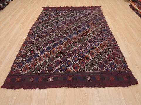 Kilim Red Hand Knotted 52 X 711  Area Rug 100-110261 Image 1