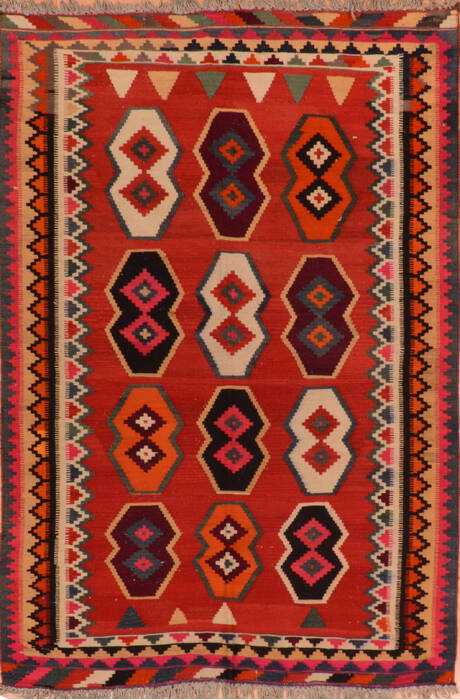 Kilim Red Hand Knotted 48 X 72  Area Rug 100-110264 Image 0