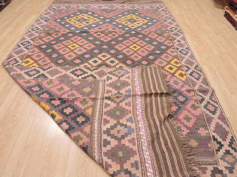 Kilim Brown Flat Woven 69 X 118  Area Rug 100-110265 Image 6