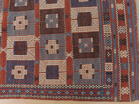 Kilim Red Hand Knotted 411 X 73  Area Rug 100-110266 Image 5