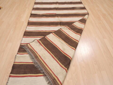 Kilim Brown Runner Flat Woven 46 X 116  Area Rug 100-110267 Image 11
