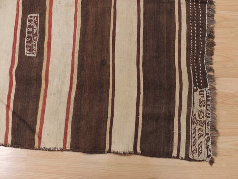 Kilim Brown Runner Flat Woven 46 X 116  Area Rug 100-110267 Image 4
