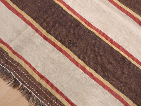 Kilim Brown Runner Flat Woven 46 X 116  Area Rug 100-110267 Image 9