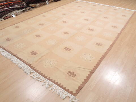 Kilim Beige Flat Woven 80 X 120  Area Rug 100-110269 Image 2