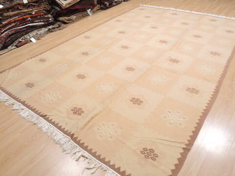 Kilim Beige Flat Woven 80 X 120  Area Rug 100-110269 Image 3