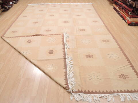 Kilim Beige Flat Woven 80 X 120  Area Rug 100-110269 Image 8