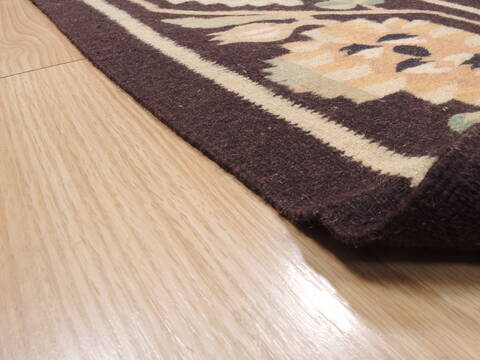 Kilim Brown Flat Woven 67 X 108  Area Rug 100-110272 Image 5