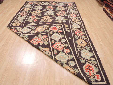 Kilim Brown Flat Woven 67 X 108  Area Rug 100-110272 Image 6
