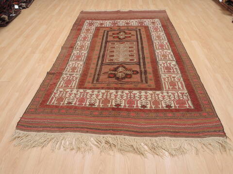 Kilim Red Flat Woven 411 X 86  Area Rug 100-110274 Image 1