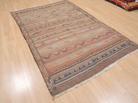 Kilim Beige Flat Woven 49 X 710  Area Rug 100-110277 Image 3