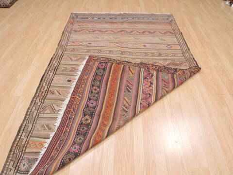Kilim Beige Flat Woven 49 X 710  Area Rug 100-110277 Image 6