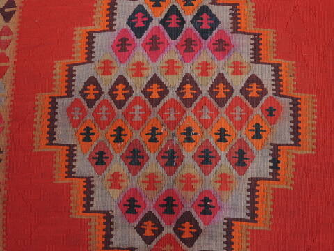 Kilim Red Runner Flat Woven 411 X 123  Area Rug 100-110278 Image 5