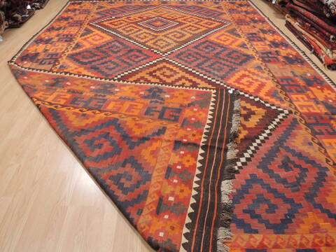 Kilim Red Flat Woven 101 X 162  Area Rug 100-110279 Image 10