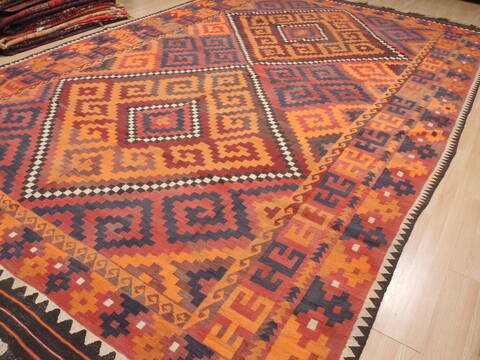 Kilim Red Flat Woven 101 X 162  Area Rug 100-110279 Image 5
