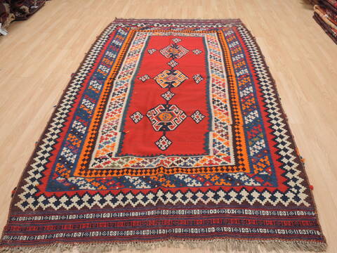 Kilim Red Flat Woven 56 X 90  Area Rug 100-110285 Image 1