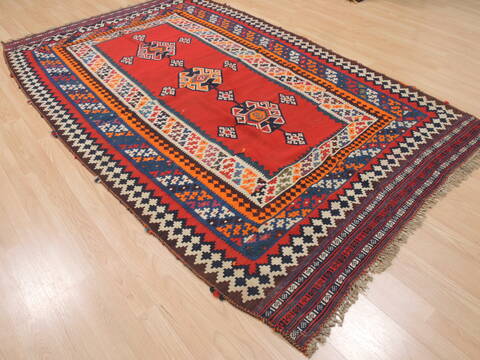 Kilim Red Flat Woven 56 X 90  Area Rug 100-110285 Image 3