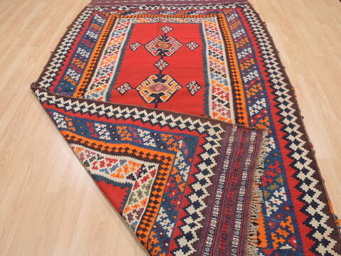 Kilim Red Flat Woven 56 X 90  Area Rug 100-110285 Image 4