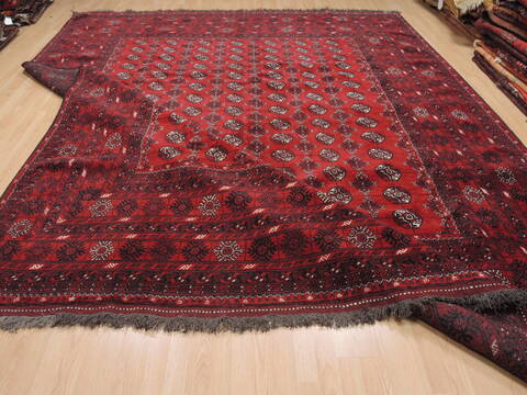 Khan Mohammadi Red Hand Knotted 910 X 127  Area Rug 100-110286 Image 10