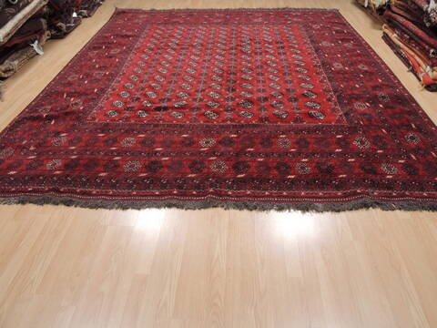 Khan Mohammadi Red Hand Knotted 910 X 127  Area Rug 100-110286 Image 1