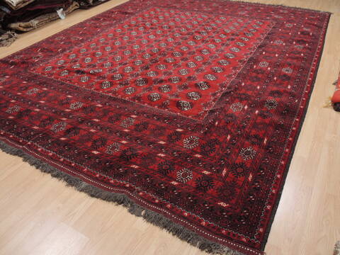 Khan Mohammadi Red Hand Knotted 910 X 127  Area Rug 100-110286 Image 2