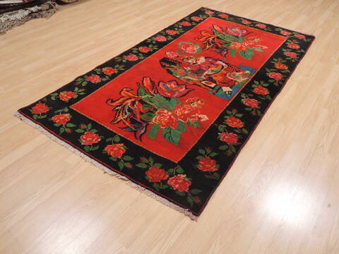 Karabakh Red Hand Knotted 41 X 91  Area Rug 100-110287 Image 2