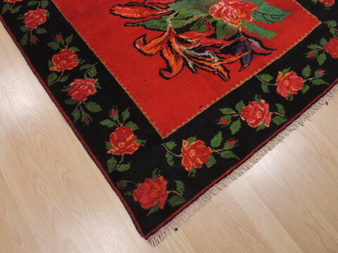 Karabakh Red Hand Knotted 41 X 91  Area Rug 100-110287 Image 4