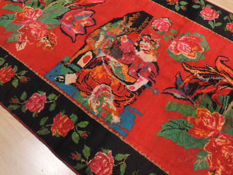 Karabakh Red Hand Knotted 41 X 91  Area Rug 100-110287 Image 7