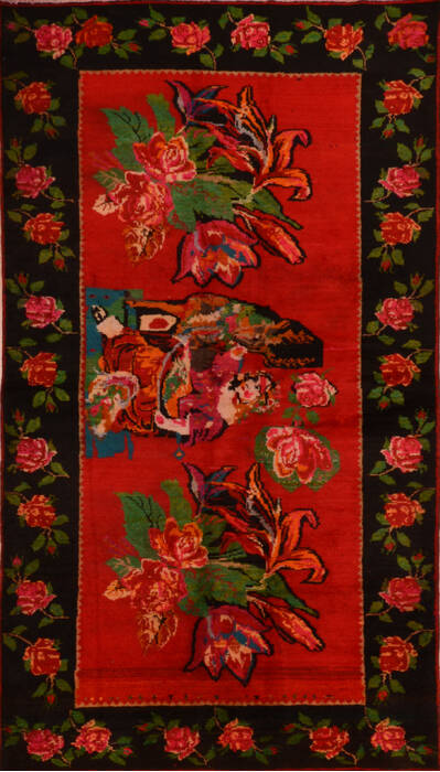 Karabakh Red Hand Knotted 41 X 91  Area Rug 100-110287 Image 0