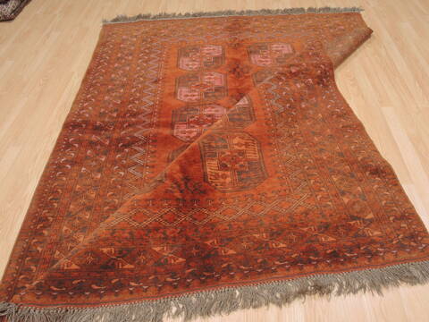 Khan Mohammadi Brown Hand Knotted 59 X 78  Area Rug 100-110290 Image 9