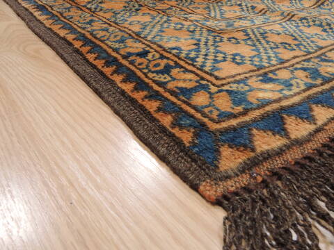 Khan Mohammadi Brown Hand Knotted 109 X 138  Area Rug 100-110294 Image 14