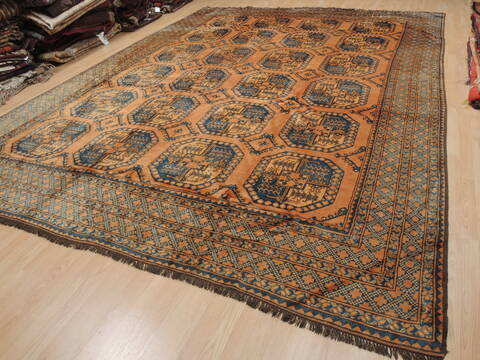 Khan Mohammadi Brown Hand Knotted 109 X 138  Area Rug 100-110294 Image 2