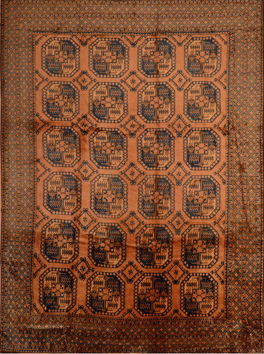 Khan Mohammadi Brown Hand Knotted 109 X 138  Area Rug 100-110294 Image 0
