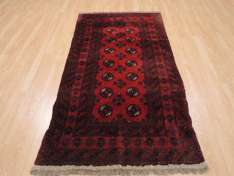 Khan Mohammadi Red Hand Knotted 33 X 63  Area Rug 100-110305 Image 1