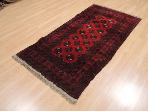Khan Mohammadi Red Hand Knotted 33 X 63  Area Rug 100-110305 Image 2