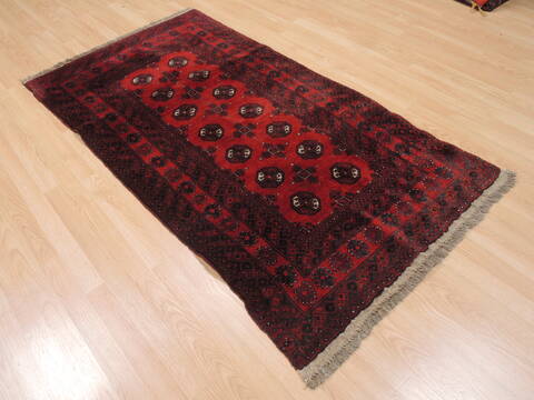 Khan Mohammadi Red Hand Knotted 33 X 63  Area Rug 100-110305 Image 3