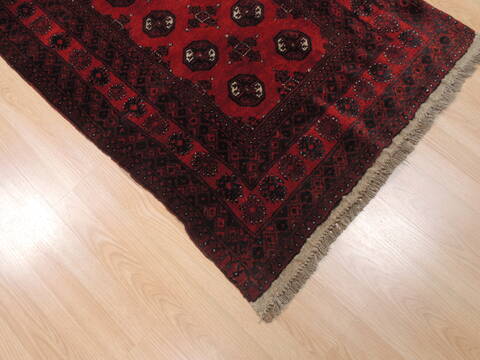 Khan Mohammadi Red Hand Knotted 33 X 63  Area Rug 100-110305 Image 4