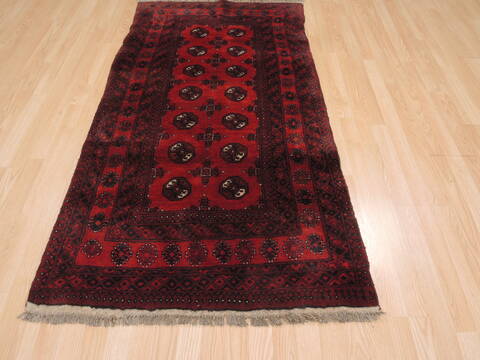 Khan Mohammadi Red Hand Knotted 33 X 63  Area Rug 100-110305 Image 6