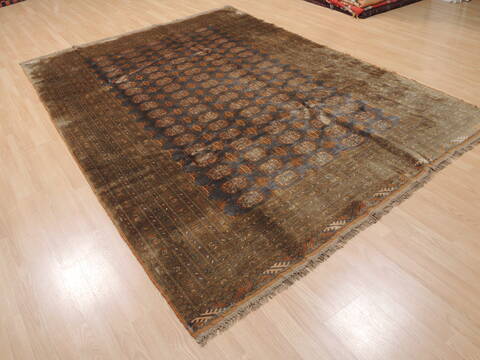 Khan Mohammadi Blue Hand Knotted 69 X 97  Area Rug 100-110309 Image 3