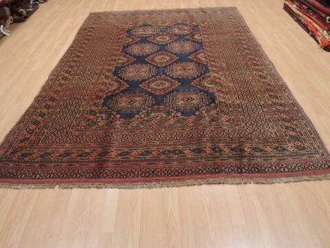 Khan Mohammadi Blue Hand Knotted 69 X 95  Area Rug 100-110311 Image 1
