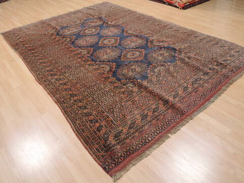Khan Mohammadi Blue Hand Knotted 69 X 95  Area Rug 100-110311 Image 3